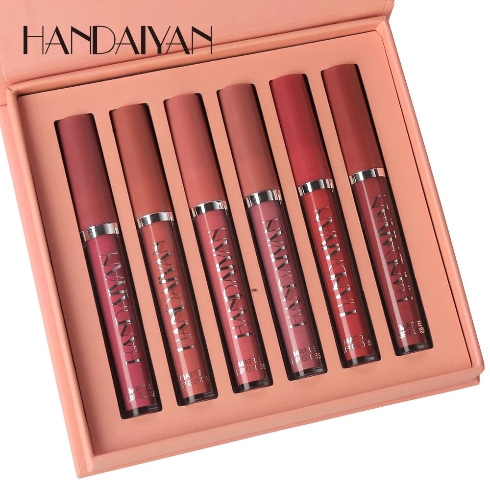 Handaiyan Set of 6 Long Lasting Non-Stick Lip Gloss - Smarsty