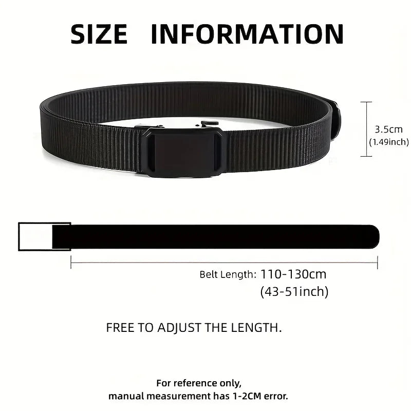 Canvas Tactical Belt For Men With Automatic Buckle - Smarsty