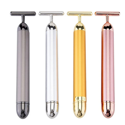 24K Gold Electric Face Roller for Youthful Skin - Smarsty