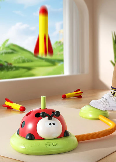 Ladybug Sport Entertainment Game Toy Multifunction Rope Skipping Machine Ferrule Jump Rocket Launcher Outdoor Educational - Smarsty