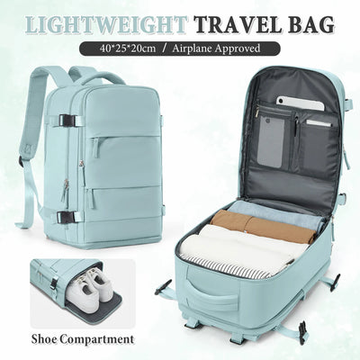 Women Men Hand Luggage Backpack Business College Laptop Travel Backpack Waterproof Carry on mochila viaje cabina avion 40x20x25 - Smarsty