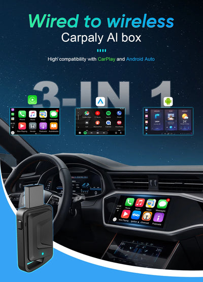 Wireless CarPlay Android Auto Adapter For OEM Car Stereo - Smarsty