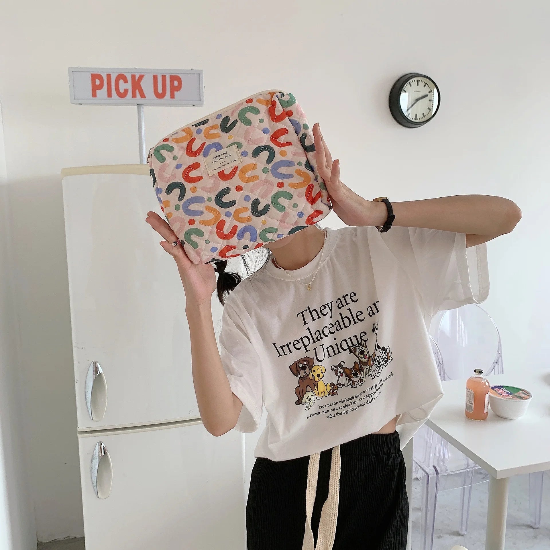 Large Capacity Women's Cosmetic Bags Cases Casual Ladies Small Storage Bag with Zipper Female Travel Clutch Bag Small Handbags - Smarsty