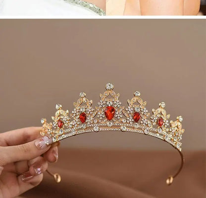 Girls Princess Crown Crystal Tiara for Dance Performance - Smarsty