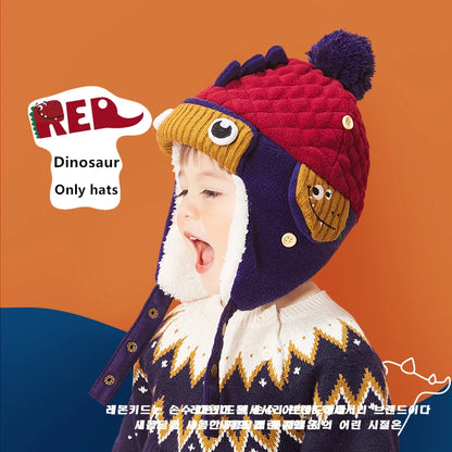 Kids Winter Hat Scarf Set Dinosaur Unicorn Style Gear - Smarsty