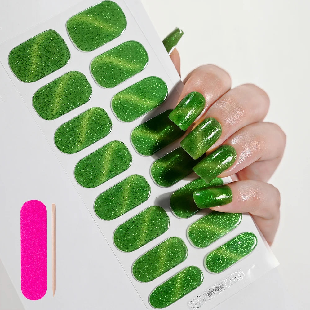 Long-Lasting Semi-Cured Gel Nail Stickers for Easy Application - Smarsty