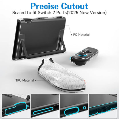 Clear Anti-Scratch Case for Nintendo Switch 2 - Smarsty