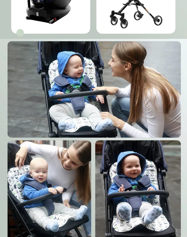 Comfortable Cotton Baby Stroller Pad Four Seasons General Soft Seat Cushion Child Cart Seat Mat Kids Pushchair Cushion For 0-27M