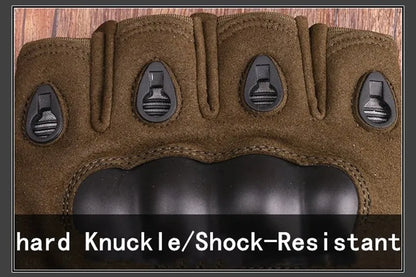 Men's Hard Knuckle Fingerless Gloves for Combat and Hunting - Smarsty