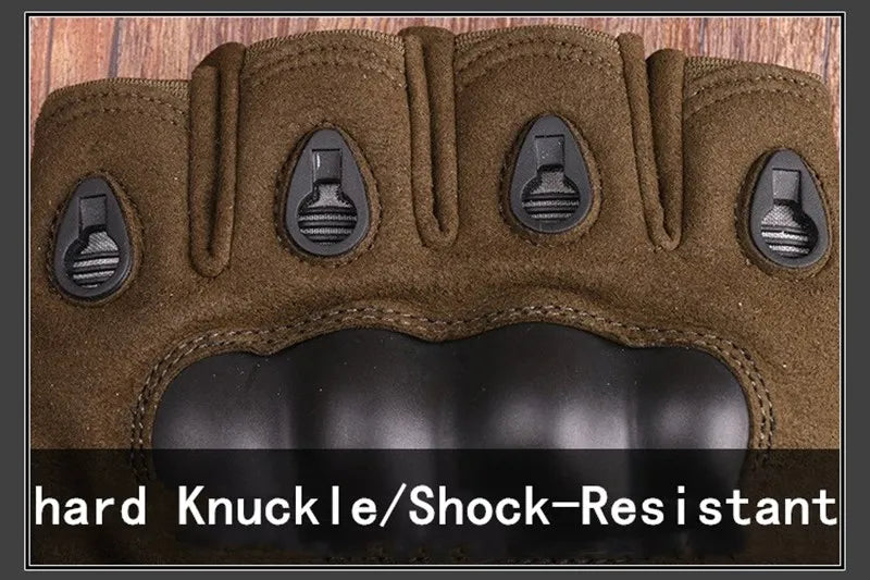 Men's Hard Knuckle Fingerless Gloves for Combat and Hunting - Smarsty