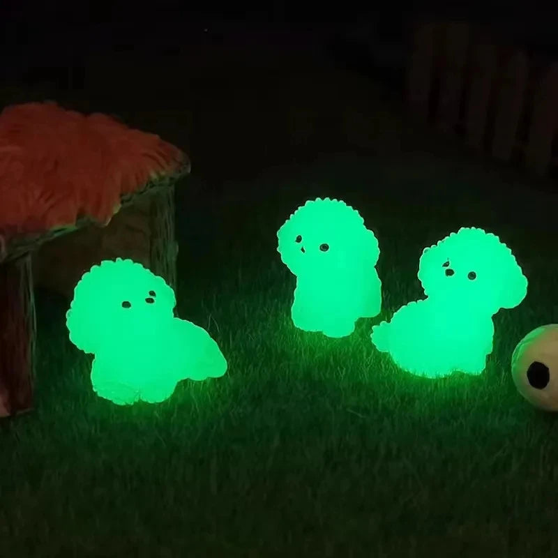 4Pcs/Set Luminescence 3D Cute Puppy Shoe Decoration Diy Shoes Charms Used For Clogs Sandals Perfect For Holiday Xmas Gifts