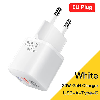 GaN USB C RapidCharge 20W PD Charger for iPhone iPad - Smarsty