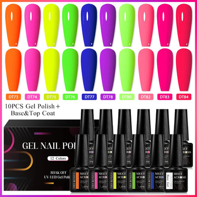 12Pcs Macaron Gel Nail Polish Set For Long Lasting Manicure - Smarsty