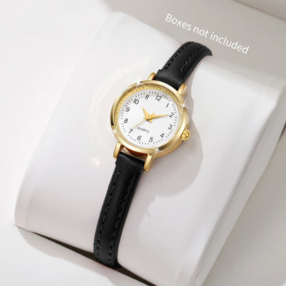 Fashionable Women's Quartz Watch with Leather Band - Smarsty