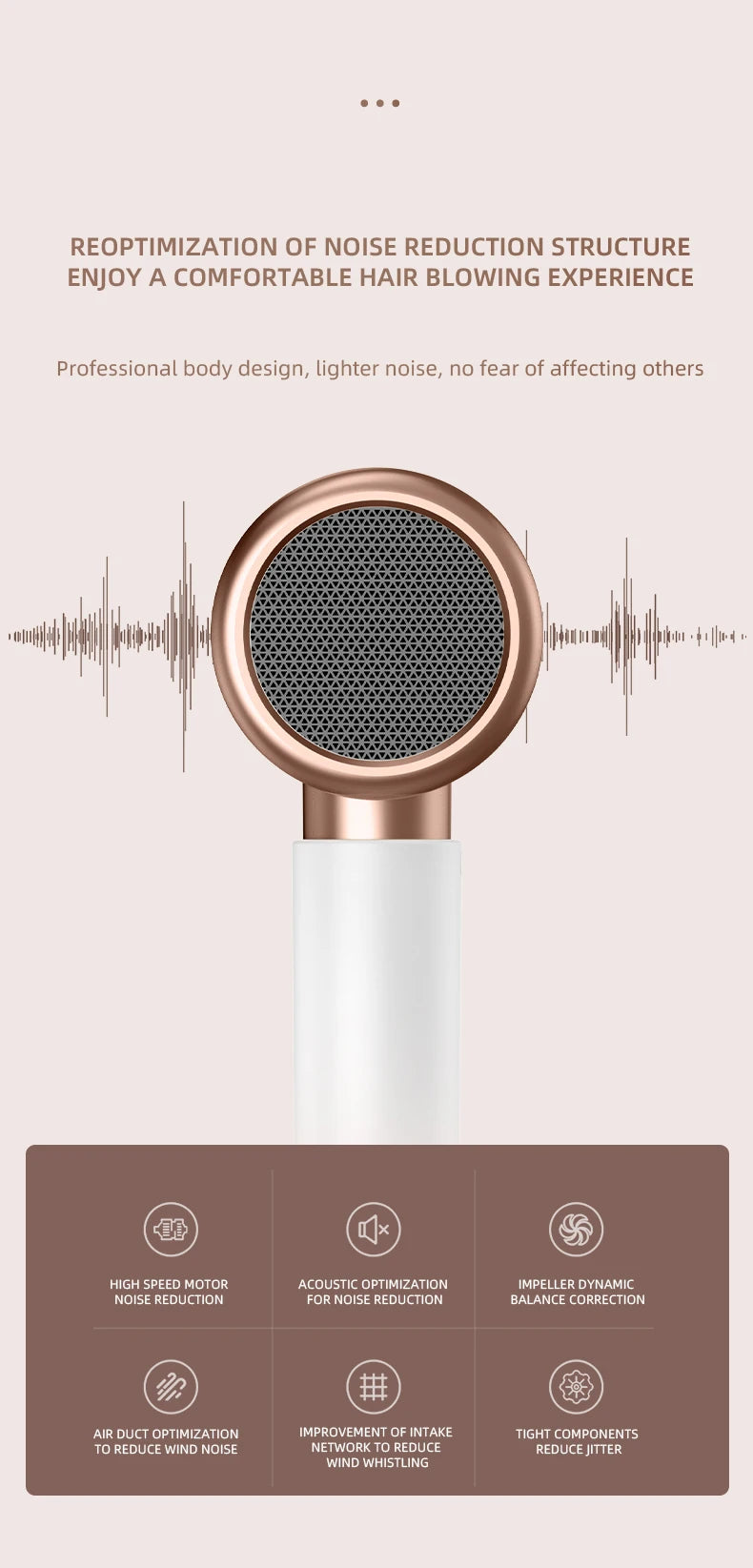 High-Speed Hair Dryer with Low Noise Technology - Smarsty