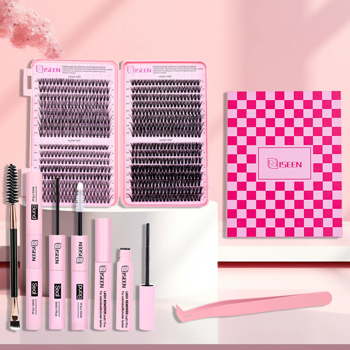 ISEEN DIY Segmented False Eyelash Set with Glue - Smarsty
