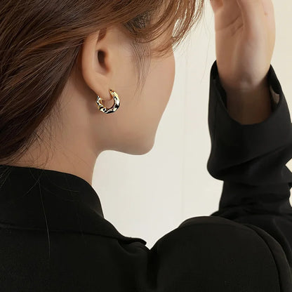 925 Sterling Silver Hoop Earrings Lightweight Trendy - Smarsty