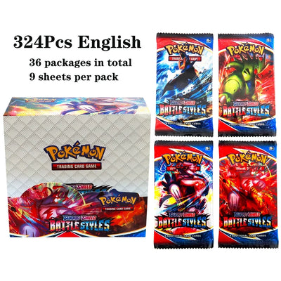 324pcs Pokemon TCG: Sword & Shield-Fusion Strike Booster Display Box (36 Packs) Board Game Card DESTINED RIVALS Stellar Crown - Smarsty