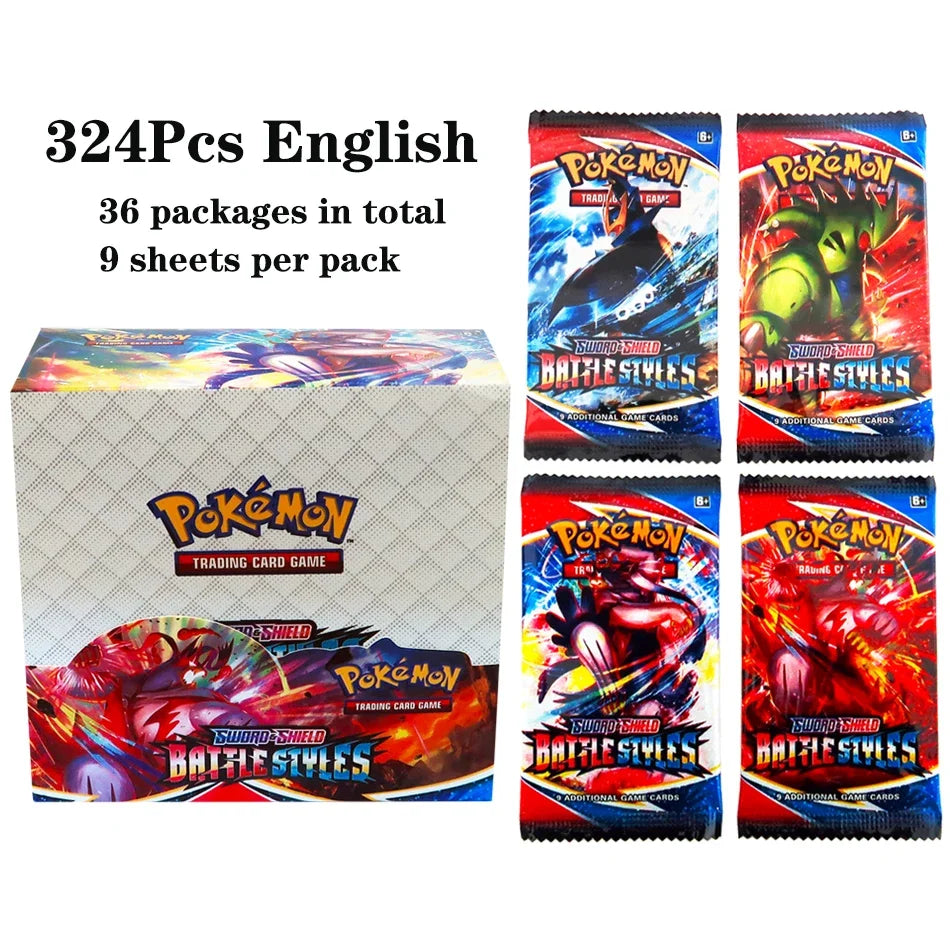 324pcs Pokemon TCG: Sword & Shield-Fusion Strike Booster Display Box (36 Packs) Board Game Card DESTINED RIVALS Stellar Crown - Smarsty