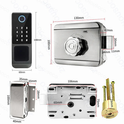 Waterproof Smart Door Lock with Bluetooth and WiFi Control - Smarsty