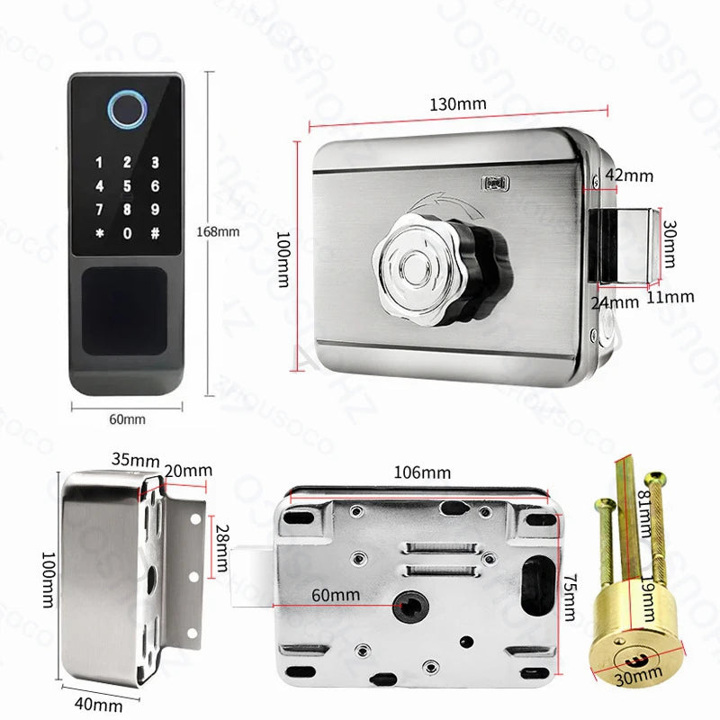 Waterproof Smart Door Lock with Bluetooth and WiFi Control - Smarsty