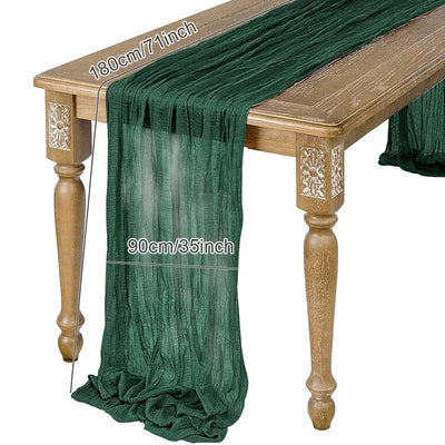 Semi-Sheer Gauze Table Runner for Vintage Weddings - Smarsty