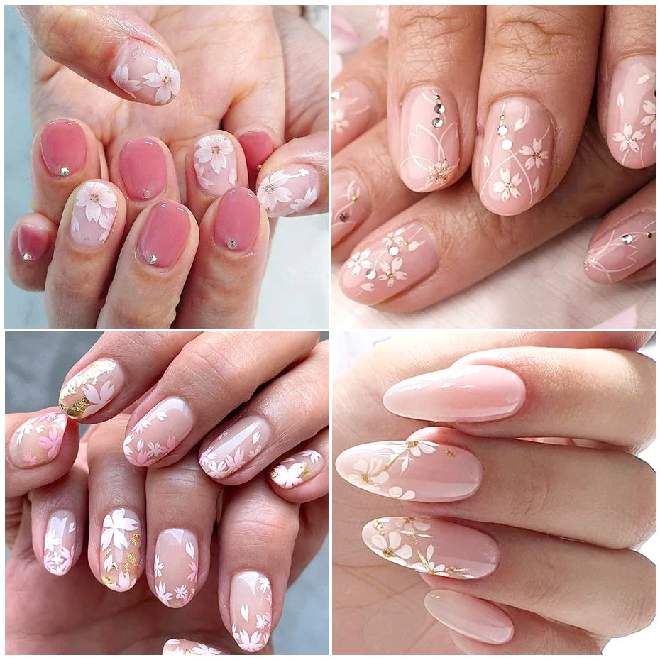 3D Sakura Flower Nail Stickers for Elegant Manicure - Smarsty