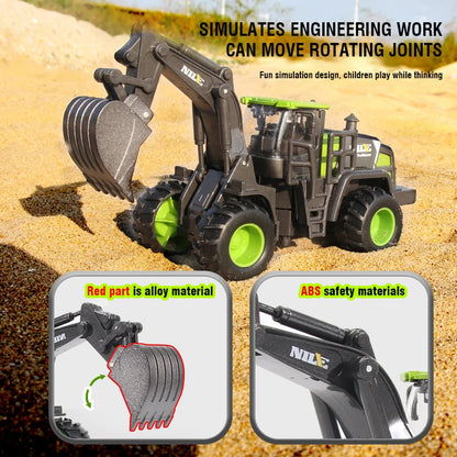 1/50 Model Car Bulldozer Truck Excavator Crane Forklift Construction Engineering Vehicle Toys for Boys Children Educational Toys by Smarsty