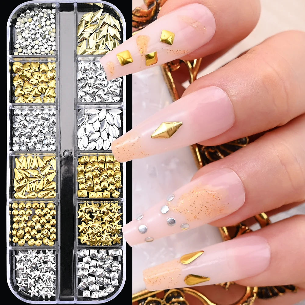 Ocean Gold Nail Art Charms for Stunning Manicure - Smarsty