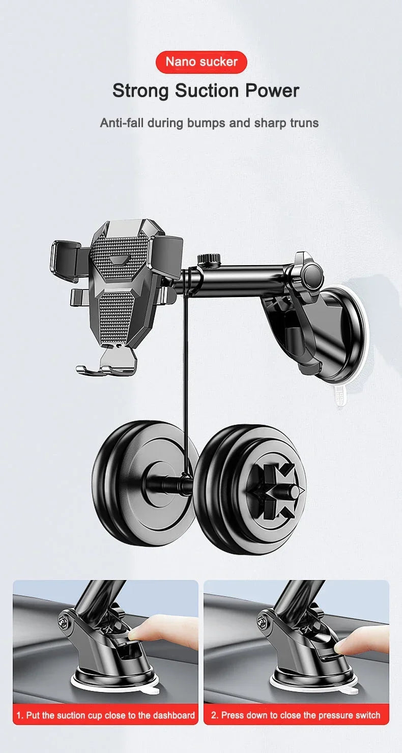 Universal Car Phone Holder With 360 Degree Pivot Mount - Smarsty