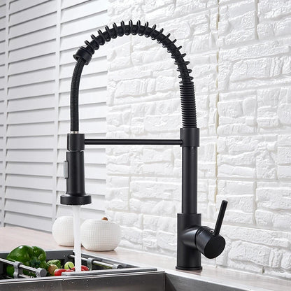 Brushed Nickel Kitchen Faucet with 360 Degree Rotation - Smarsty