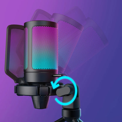 FIFINE USB Condenser Gaming Microphone with Pop Filter - Smarsty
