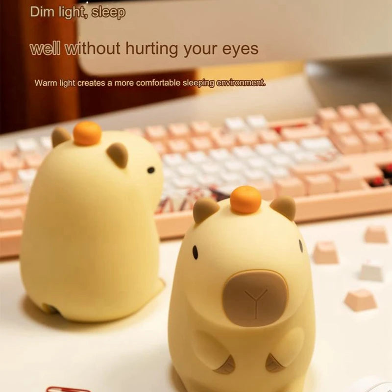 Cute Cartoon Capybara Night Light for Kids Room - Smarsty