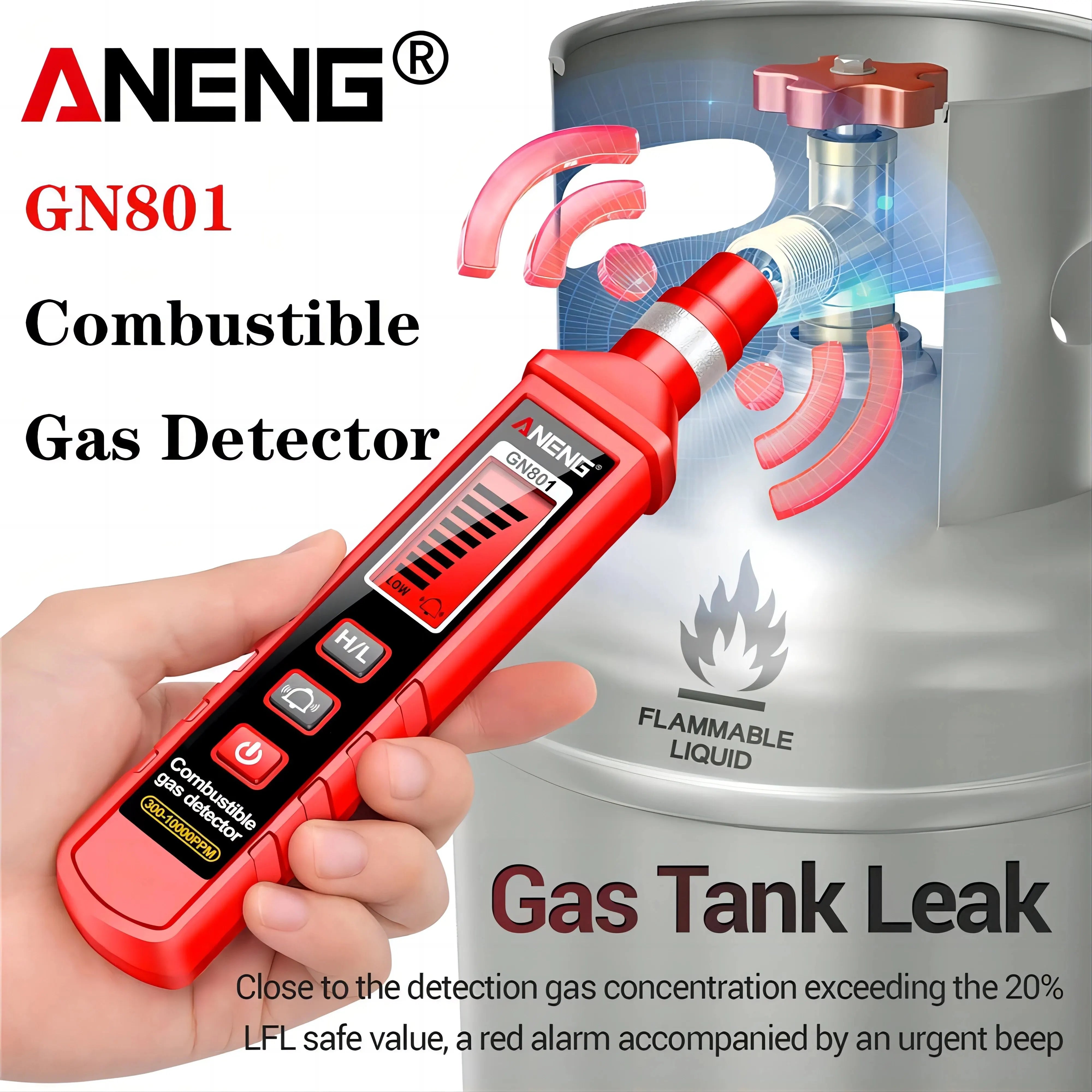 ANENG GN801 Gas Leak Detector with LCD Display - Smarsty