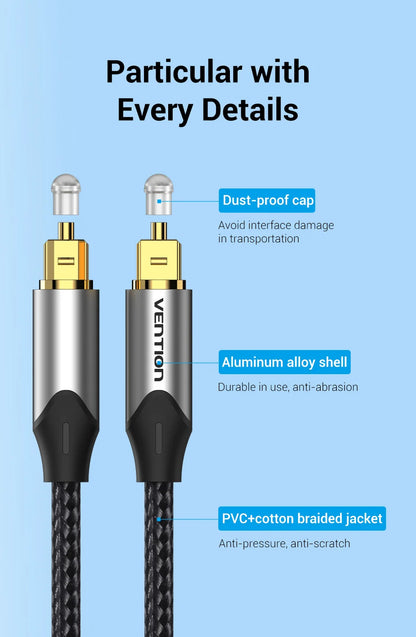 Vention Digital Optical Audio Cable for Superior Sound Quality - Smarsty