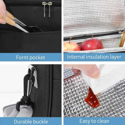 Insulated Lunch Bag Square Bento Bag with Aluminum Foil - Smarsty