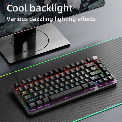Mechanical Keyboard Hot Swap With Media Knob Backlit