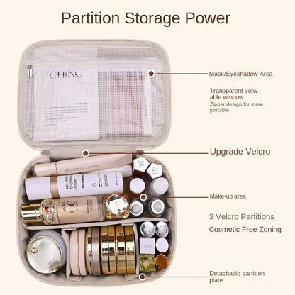 New Women's Cosmetic Bag Portable Storage Bag Large Capacity Luxury makeup bag travel organizer Essentials Toiletry Bag - Smarsty