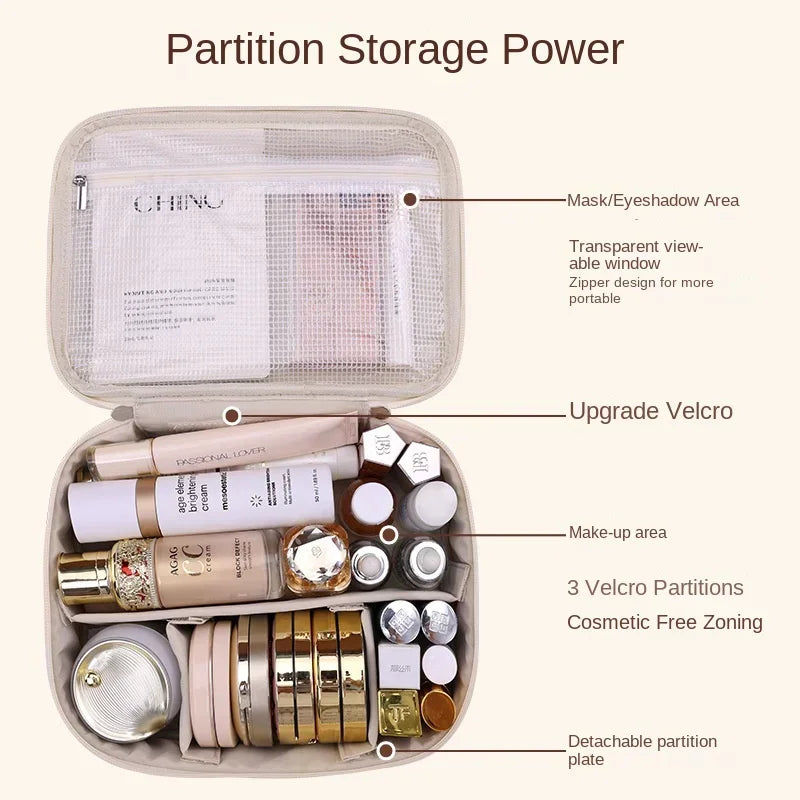 New Women's Cosmetic Bag Portable Storage Bag Large Capacity Luxury makeup bag travel organizer Essentials Toiletry Bag - Smarsty