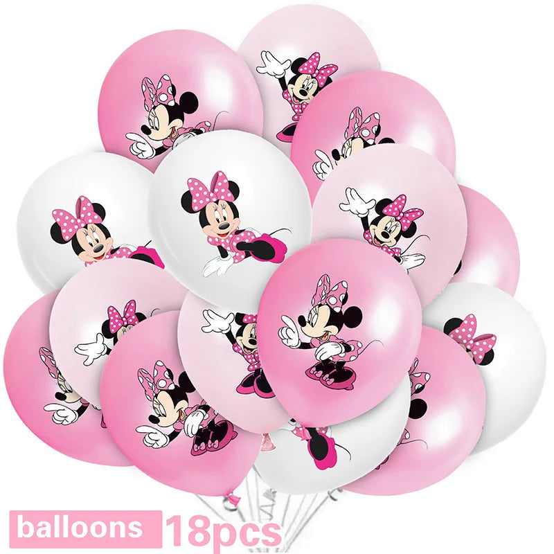 Minnie Mouse Birthday Party Disposable Tableware Set - Smarsty
