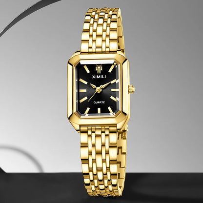 Trendy Women's Rectangular Dial Quartz Watch for Daily Wear - Smarsty