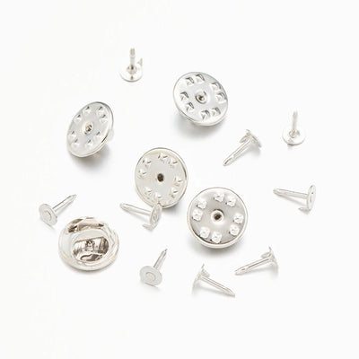 100Pc Metal Locking Pin Backs Secure Brooch Bases Pack - Smarsty