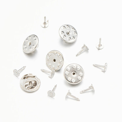 100Pc Metal Locking Pin Backs Secure Brooch Bases Pack - Smarsty