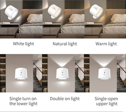 LED Wall Sconces with Touch Control and 360 Rotation - Smarsty