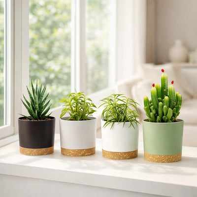 4pcs Flowerpot 5inch Removable Bottom Round Flower Pot Detachable Bottom Flower Pot Home Supplies Breathable Flower Pot