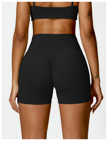 Ctenkevet Solid Color Women Fitness Quick-Dry Sport Short Women Cycling Soft Training Shorts Jog High Waist Yoga Short Legging - Smarsty