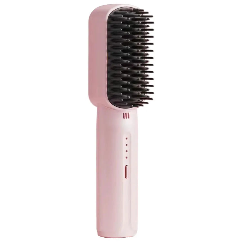 Cordless Hair Straightener Brush with Anti-Scald Feature - Smarsty