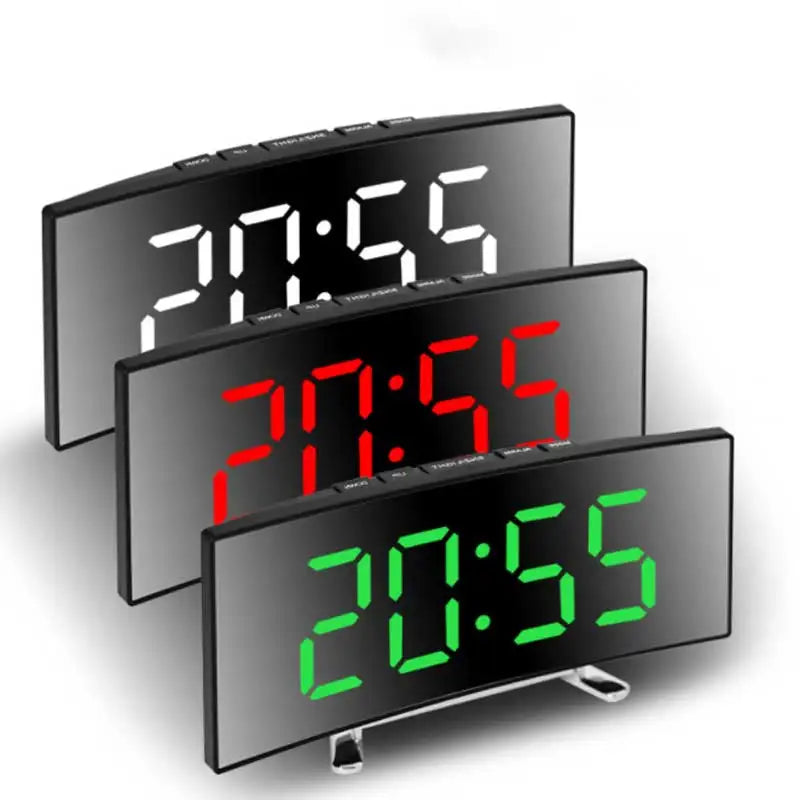 Large Screen LED Mirror Alarm Clock for Students - Smarsty