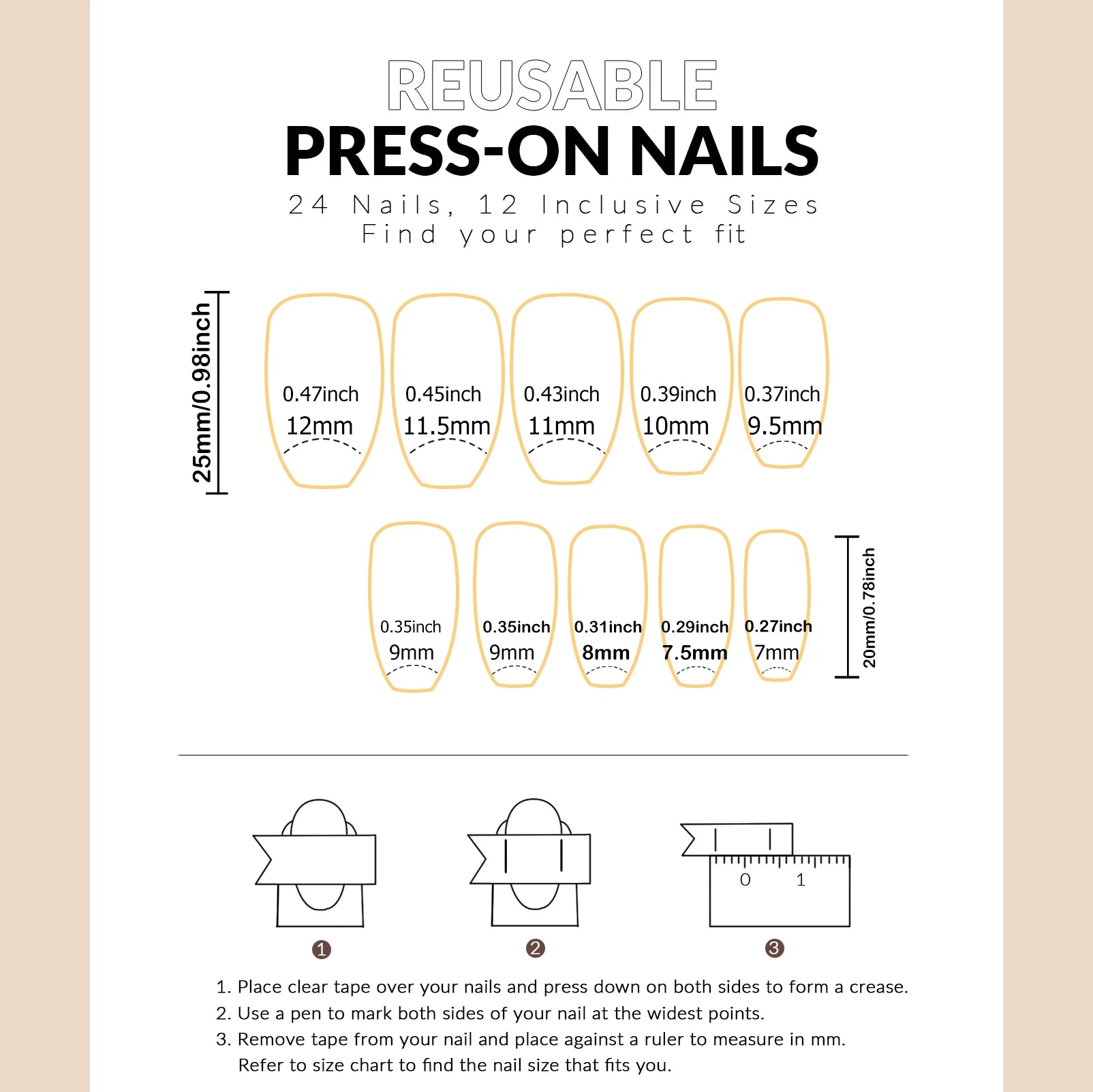 24pcs Summer Pink White Bow Design Fake Nails - Smarsty