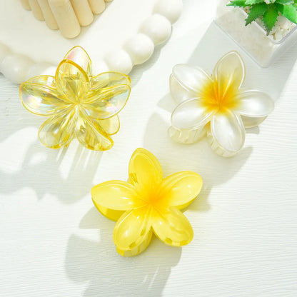 3Pcs Summer Flower Hair Claw Clips Secure Hold For Women - Smarsty
